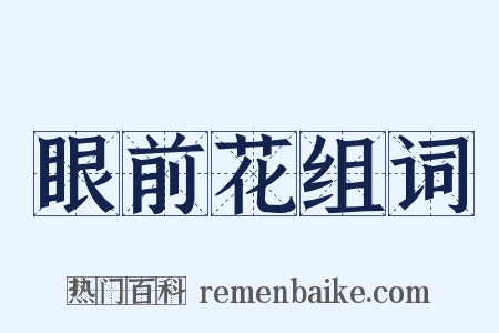 眼前花组词是什么意思的图片